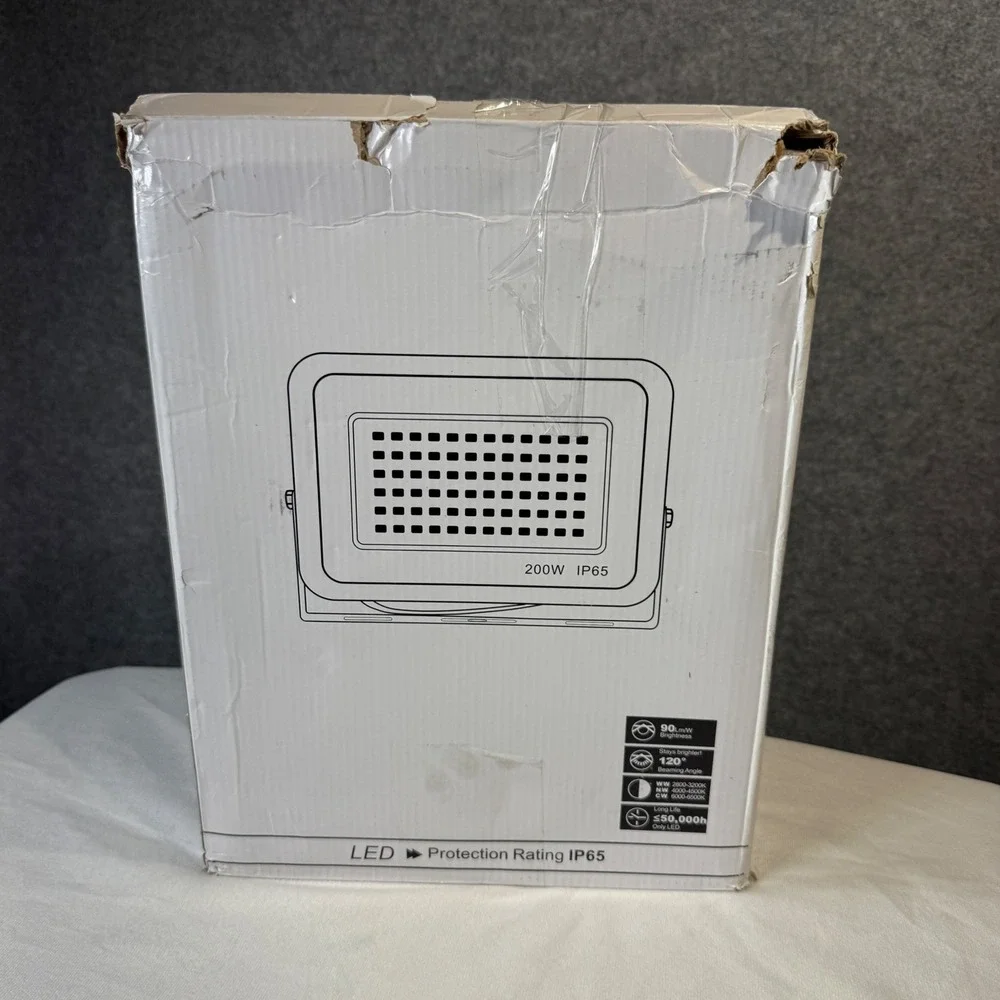 200W LED Flood Light Outdoor Security Spotlight IP65 Waterproof‎ 120 Beam Angle